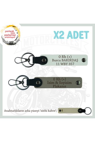 miawiki Name Plate and 0 Rh (+) Blood Group Written Gift X2 Keychain Suit, Ash Grey-White-Sk, to Motorcuya