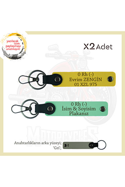 Miaju Exclusive for Motorcycle Lovers, X2 Keychains with Name Plate and 0 Rh ...