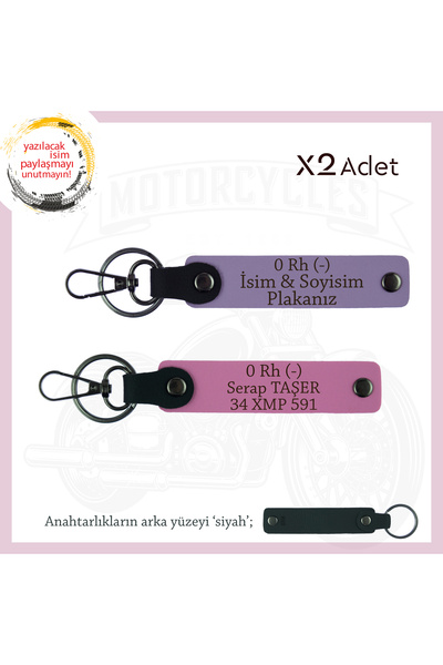 Asortishey Name Plate and 0 Rh (-) Blood Group Special Design X2 Keychain, Pu...