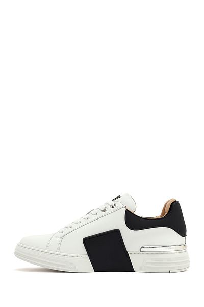 Derimod Men's White Lace-Up Thick Sole Leather Sneaker 25Sfd694318