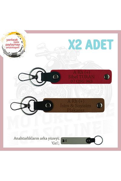 miawiki Emergency Keychain with Name Plate and a Rh (+) Blood Group Written, Coffee-Red-Gr, Passengers