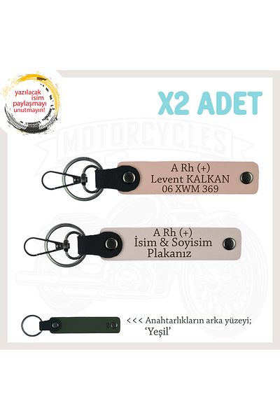 miawiki Name Plate and a Rh (+) Blood Group Written X2 Keychain Set, Yavruağzı-Pudra-Ysl, Special for Speed Lovers