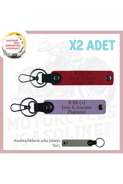 Asortishey Personal X2 Keychain, Purple-Red-Gr, Special Name Plate for Travel...
