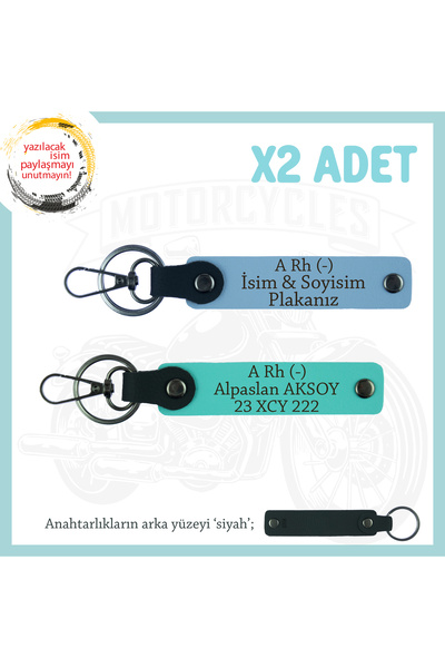 miawiki هدية مخصصة × 2 سلسلة مفاتيح، أزرق-فيروزي-Syh، مع لوحة اسم لمحبي الدرا...