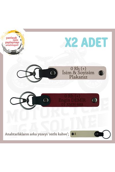 miawiki Motorcycle Keychain with Name Plate and 0 Rh (+) Blood Group Written, Powder-Burgundy-Sk, Special for Biker Style