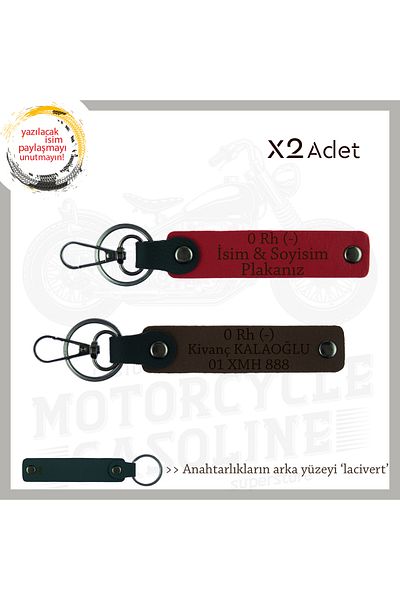 miawiki 0 Rh (-) Blood Group Written X2 Keychain Gift, Red-K Coffee-Lacquer, Special Name Plate for Speed Lovers