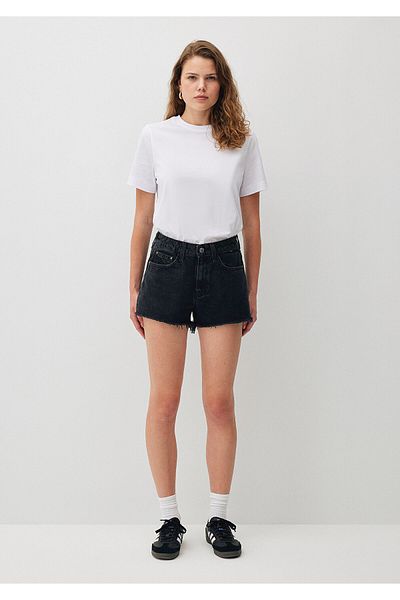 Mavi Rosie – Graue zerrissene Jeansshorts im 90er-Stil – 1447481224