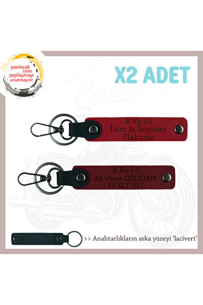 Asortishey مجموعة سلسلة مفاتيح مكونة من 2 قطعة مع لوحة اسم وحروف B Rh (-) وكت...