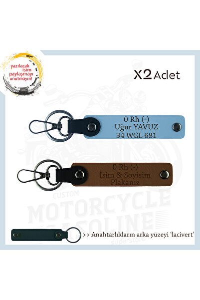Asortishey Motorcycle Keychain with Name Plate and 0 Rh (-) Blood Group Writt...