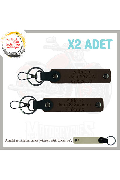 Miaju Exclusive for Biker Style, Gift X2 Keychain Suit with Name Plate and a ...