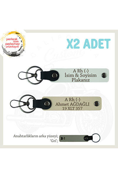 Miaju Motorcycle Adventurers, Nameplate and a Rh - Blood Type Emergency Keych...