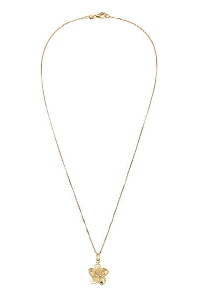ELLI Halskette Damen Frangipani-Blüten-Anhänger Moderne Kristalle in 925 Sterling Silber
