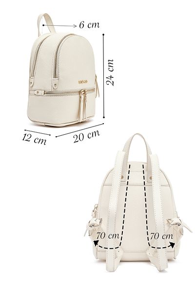 Derimod Women's Cream Backpack 25Sbd2030Ft