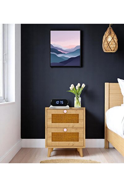 FLORADESİGN Bali Bohem Jüt 2 Çekmeceli Komodin