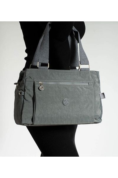 DUOMİNO Duomino Clinker Multi-Pocket Αδιάβροχη γκρι τσάντα ώμου / τσάντα ώμου