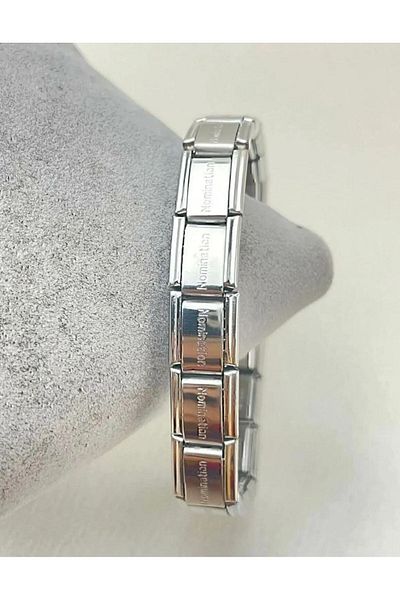 Bhs life Steel Silver Color Bracelet Charm Italian Style Steel Nomination Bracelet Model