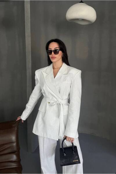 Whıte Aura Jacket Set