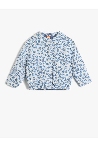 Koton New Season Zippered Long Sleeve Floral Seasonal Jacket
