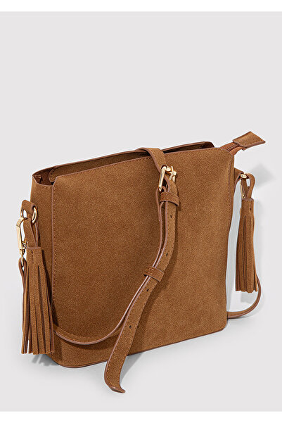 Mavi Suni Süet Kahverengi Çapraz Çanta 1912128-85397