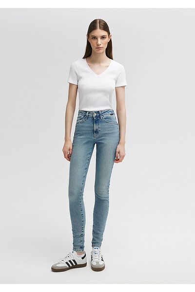 Mavi Pantaloni Jean Serenay Gold Shape Vintage, albastru deschis, 100980-86434