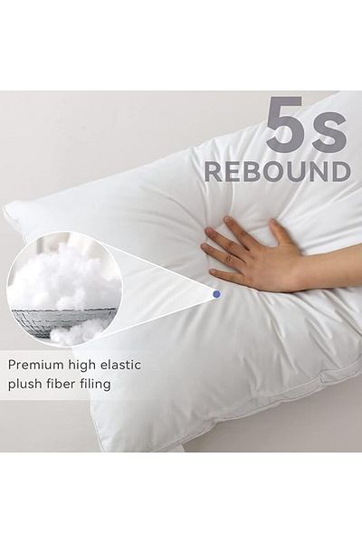 Other Premium Bed Pillow Set of 2 - High Quality Microfiber for Ultimate Comfort and Support, Size 75x50 c