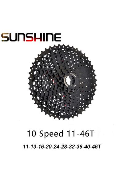 SUNSHINE-SZ 10S 11-46T SUNSHINE Black Cassette 8S 9S 10S 11S 12S MTB Bike Road Bicycle Freewheel 11V 12V 42/46/5