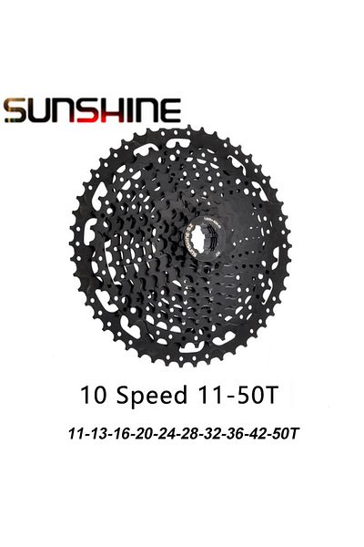 SUNSHINE-SZ 10s 11-50t Sunshine Black Cassette 8s 9s 10s 11s 12s Mtb Bike Road Bicycle Freewheel 11v 12v 42/46/5