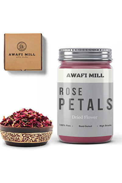 AWAFI MILL بتلات الورد | ورد مجفف - زجاجة ١٠٠ غرام / ٣٫٥ أونصة