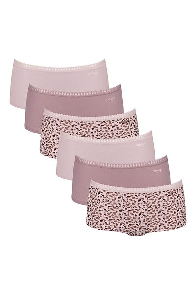 SLOGGI Damen Pantys, 6er Pack - GO Crush Short C6P, Unterhose, Stretch-Baumwolle
