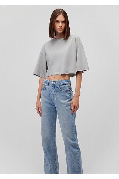 Mavi Μπλουζάκι σε γκρι Crop Short Cut - 1612662 -70098