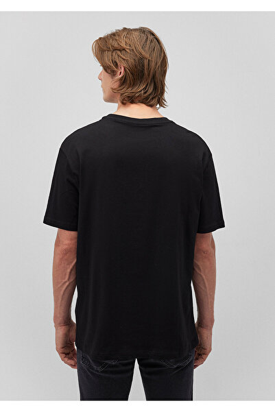 Mavi Tištěné logo těsnění - černé tričko volného střihu 0612312 -900