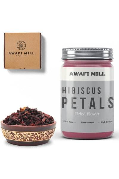 AWAFI MILL بتلات زهرة الكركديه | Hibiscus Rosa Sinensis - زجاجة ١٠٠ غرام / ٣.٥ أونصة