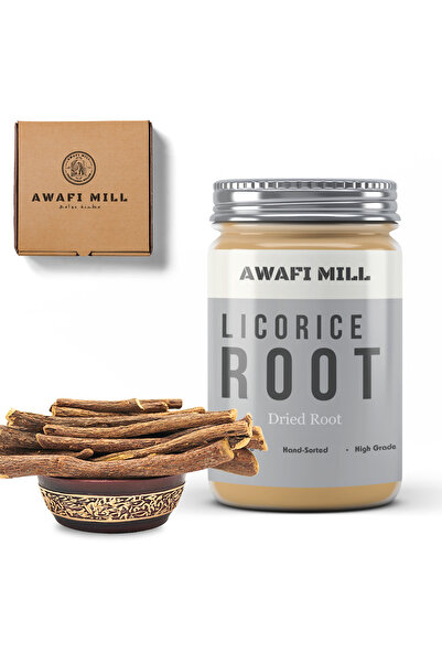 AWAFI MILL جذر عرق السوس | عرق السوس غلابرا - زجاجة ١٠٠ غرام / ٣.٥ أونصة