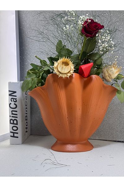 BLANJ Oyster Vase Brick Color (Sea Shell Vase)