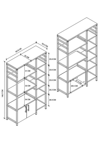 Bofigo Kitchen Stand With 2 Doors And 8 Shelves Coffee Corner Kitchen Rack Kitchen Bar Lidya