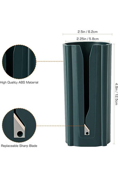 COOYA 2PCS Wrapping Paper Cutter,Embedded Blade Design,Fast Cutter,Keeps the Roll from Unraveling