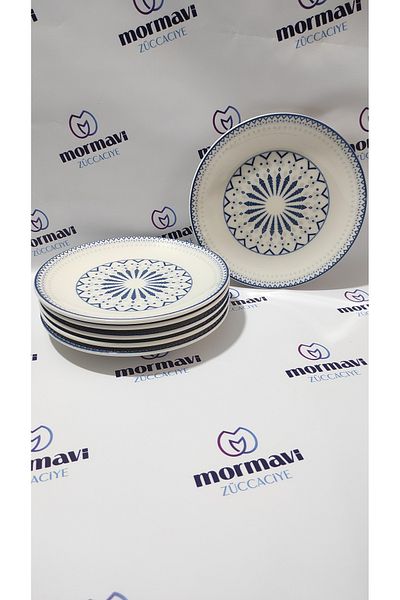 Güral Güral Porcelain Digital 6 Pcs 25 cm Service Plate