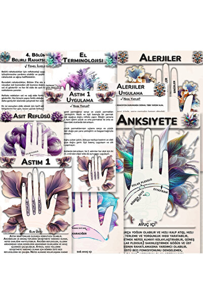 Yoga Hareketleri 100 Kartlık Beden, Zihin. Ruh Değişimi El Refleksoloji Serisi + 1 Set Hediyesi ile