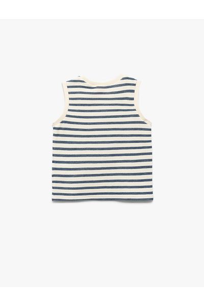 Koton Cotton Crew Neck Striped Undershirt
