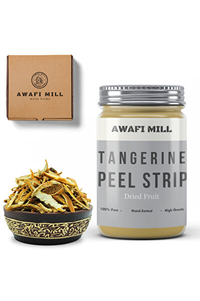 AWAFI MILL شرائح قشر اليوسفي المجفف | قشر البرتقال - زجاجة ١٠٠ غرام / ٣.٥ أونصة