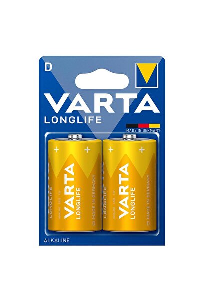 Genel Markalar Longlife Alkaline D Büyük Boy Pil 1.5 V 2 Adet