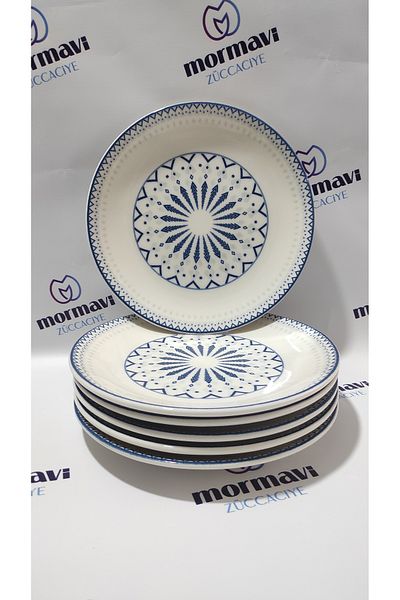 Güral Güral Porcelain Digital 6 Pcs 25 cm Service Plate