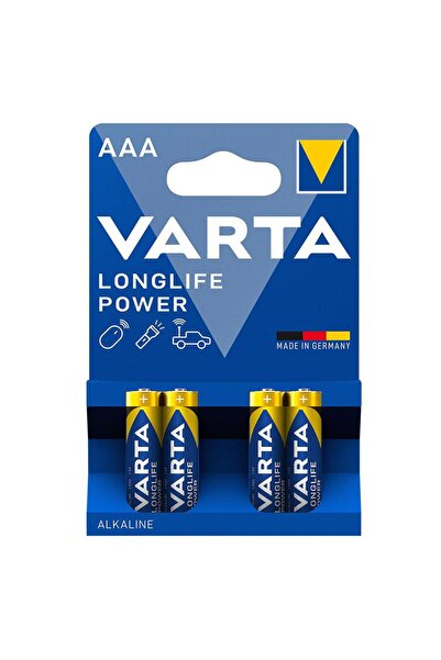 Varta Pil Longlife Power Alkaline 1.5V AAA Micro 4 lü