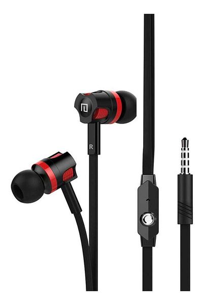 Langsdom In-Line Stereo In-Ear Earphone With Microphone Red/Black