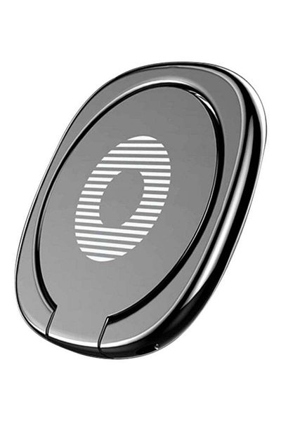 Generic 360 Rotation Finger Ring Stand Phone Holder Black