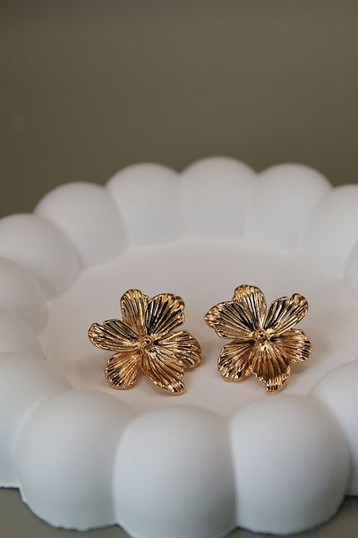 Luvix Design Gold Color Flower Form Xuping Earrings