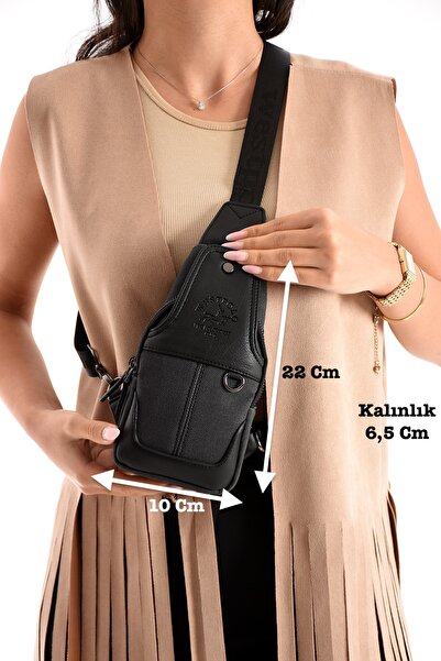 Westpolo Unisex Suni Deri Çapraz Göğüs Ve Omuz Çantası Body Bag