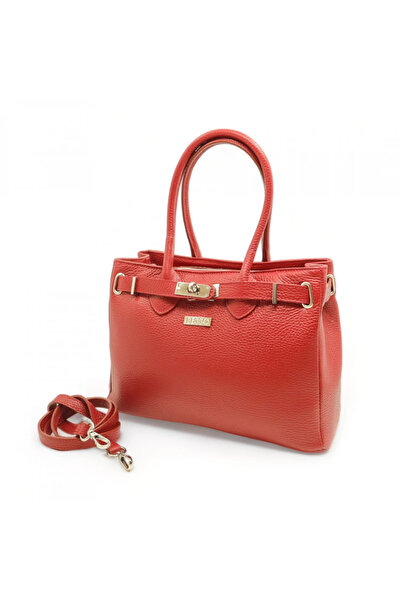 BESSO Tradizione Elegante Red genuine leather handbag
