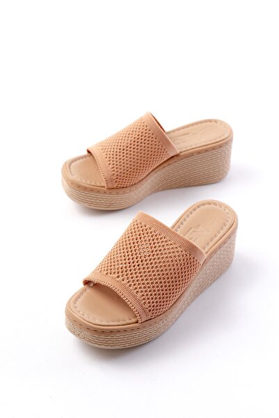 infon shoes creation 232-460 Nut Triko Повсякденні ортопедичні тапочки на підборах для жінок