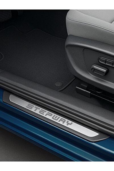 FAMS OTO AKSESUAR Dacia Sandero Stepway 2012-2019 Krom Kapı Eşiği 4 Parça Paslanmaz Çelik ABS Çerçeve